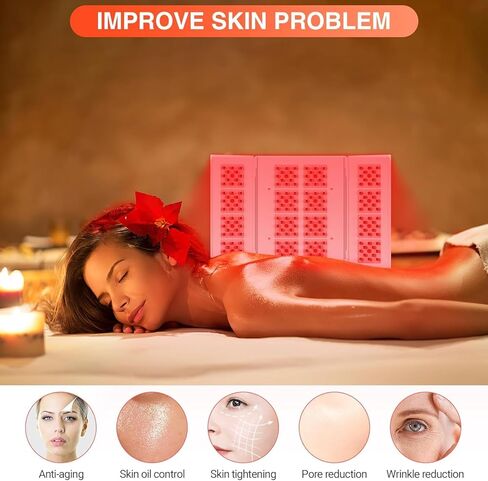 مصباح العلاج بالضوء LED من Serfory بـ 6 ألوان للعلاج بالضوء الأحمر، جهاز تجديد العناية بالبشرة بالفوتون، مصباح حراري للعلاج بالضوء الأزرق والأحمر، شدة قابلة للتعديل وإعدادات زمنية مجانية، جهاز العلاج بالضوء الأحمر in Kuwait