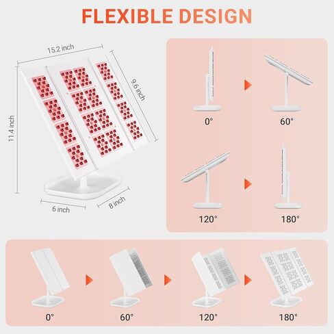مصباح العلاج بالضوء LED من Serfory بـ 6 ألوان للعلاج بالضوء الأحمر، جهاز تجديد العناية بالبشرة بالفوتون، مصباح حراري للعلاج بالضوء الأزرق والأحمر، شدة قابلة للتعديل وإعدادات زمنية مجانية، جهاز العلاج بالضوء الأحمر in Kuwait
