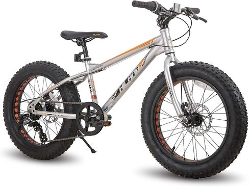 Hiland 20 Inch Kids' Bicycles Fat Tire Mountain Bike for Boys and Girls Age 5 + Years, Shimano 7-Speed, Dual-Disc Brake,Kids Beach and Snow Bicycle in Saudi Arabia