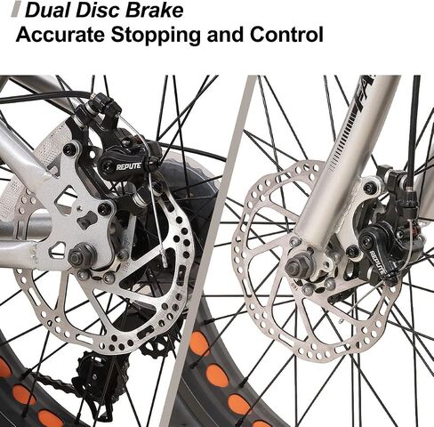 Hiland 20 Inch Kids' Bicycles Fat Tire Mountain Bike for Boys and Girls Age 5 + Years, Shimano 7-Speed, Dual-Disc Brake,Kids Beach and Snow Bicycle in Saudi Arabia