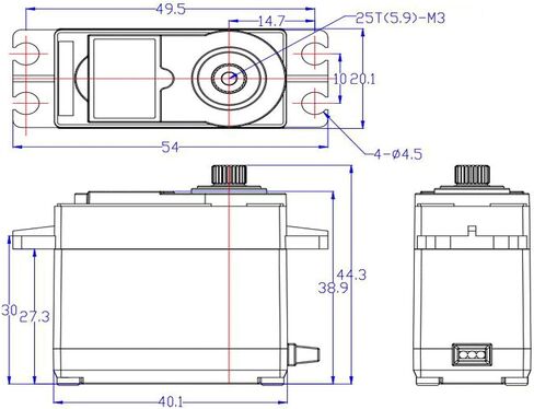 FEETECH Servo Motor Digital Servo Strong Core Motor Aluninum Motor Servos (180°-35KG) in Saudi Arabia