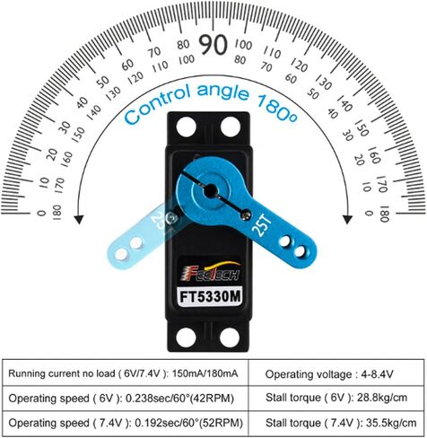 FEETECH Servo Motor Digital Servo Strong Core Motor Aluninum Motor Servos (180°-35KG) in Saudi Arabia