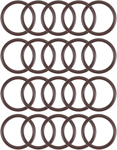 uxcell Fluorine Rubber O-Rings 24mm OD 20mm ID 2mm Width, Metric FKM Sealing Gasket, Pack of 20 in Saudi Arabia