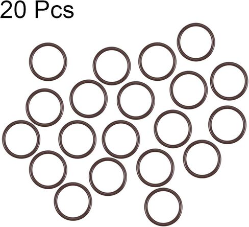 uxcell Fluorine Rubber O-Rings 24mm OD 20mm ID 2mm Width, Metric FKM Sealing Gasket, Pack of 20 in Saudi Arabia