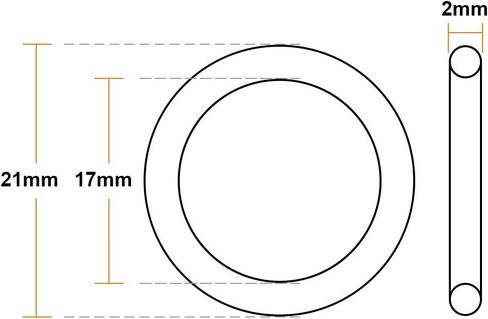 uxcell Fluorine Rubber O-Rings 24mm OD 20mm ID 2mm Width, Metric FKM Sealing Gasket, Pack of 20 in Saudi Arabia