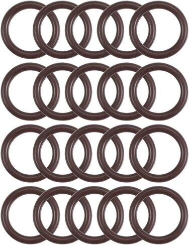 uxcell Fluorine Rubber O-Rings 24mm OD 20mm ID 2mm Width, Metric FKM Sealing Gasket, Pack of 20 in Saudi Arabia