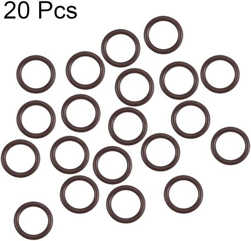 uxcell Fluorine Rubber O-Rings 24mm OD 20mm ID 2mm Width, Metric FKM Sealing Gasket, Pack of 20 in Saudi Arabia
