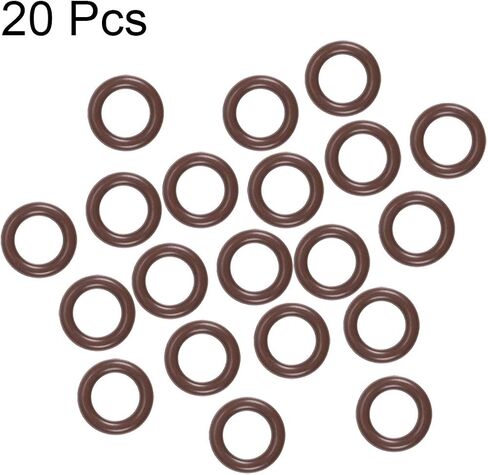 uxcell Fluorine Rubber O-Rings 24mm OD 20mm ID 2mm Width, Metric FKM Sealing Gasket, Pack of 20 in Saudi Arabia