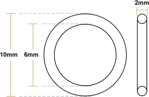 uxcell Fluorine Rubber O-Rings 24mm OD 20mm ID 2mm Width, Metric FKM Sealing Gasket, Pack of 20 in Saudi Arabia