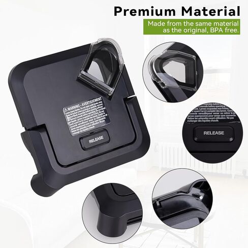 غطاء قفل بديل متوافق مع خلاط Ninja Pitcher سعة 72 أونصة BL610 NJ601AMZ BL642 BL710WM BN701 BN750 BN751 BN801 CO610B CO650B BL660 (جديد) BL770 (جديد) إلخ يناسب الطراز الجديد فقط مع حافة ممتدة in Kuwait