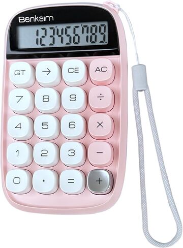 Calculators, Benkaim Desktop Calculator, Basic Standard Calculator, 10 Digit Large LCD Display Big Button Calculator, Cute Office Supplies for School, Office and Business Use (Beige) in Saudi Arabia
