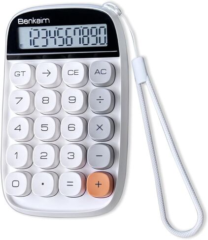 Calculators, Benkaim Desktop Calculator, Basic Standard Calculator, 10 Digit Large LCD Display Big Button Calculator, Cute Office Supplies for School, Office and Business Use (Beige) in Saudi Arabia