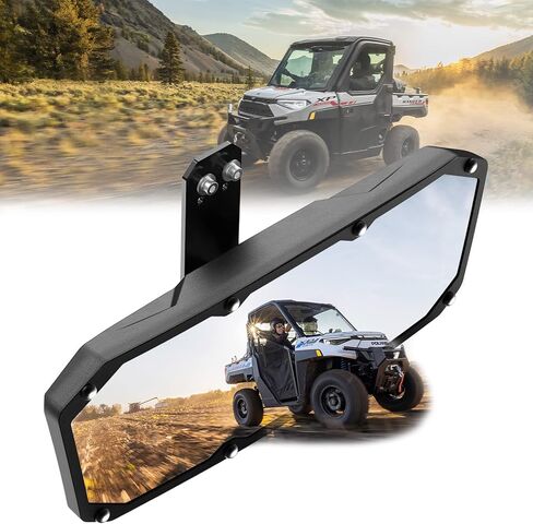 مرآة الرؤية الخلفية Ranger، مرآة رؤية خلفية محدبة قابلة للتعديل مركز TXZSXS UTV متوافقة مع 2015-2022 Polaris Ranger 500 570 900 1000 XP Crew - استبدال # 2879969 in Kuwait