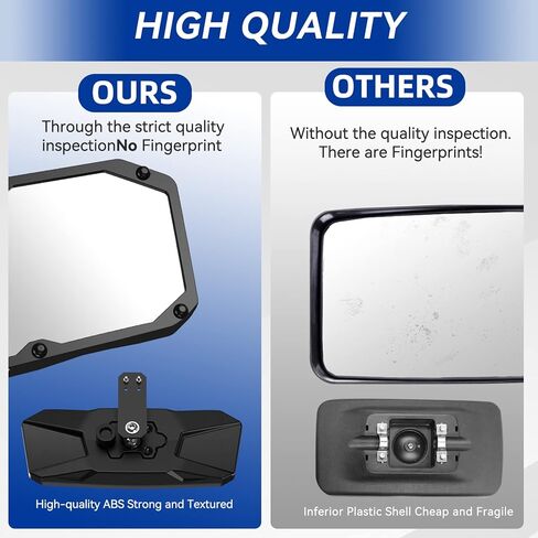 مرآة الرؤية الخلفية Ranger، مرآة رؤية خلفية محدبة قابلة للتعديل مركز TXZSXS UTV متوافقة مع 2015-2022 Polaris Ranger 500 570 900 1000 XP Crew - استبدال # 2879969 in Kuwait