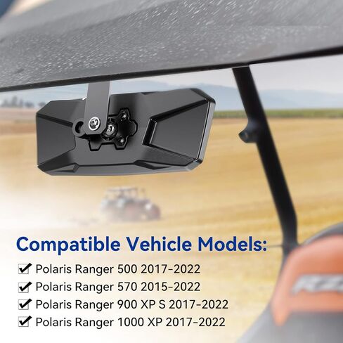 مرآة الرؤية الخلفية Ranger، مرآة رؤية خلفية محدبة قابلة للتعديل مركز TXZSXS UTV متوافقة مع 2015-2022 Polaris Ranger 500 570 900 1000 XP Crew - استبدال # 2879969 in Kuwait