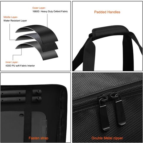 حقيبة حمل لمواقد Camp Chef 2-Borner، حقيبة حمل موقد التخييم شديدة التحمل 1680D مع مقابض مبطنة، مقاومة للماء وتدوم طويلاً، للتخييم، والتخييم، والشواء، مقاس 35 بوصة × 17 بوصة in Kuwait