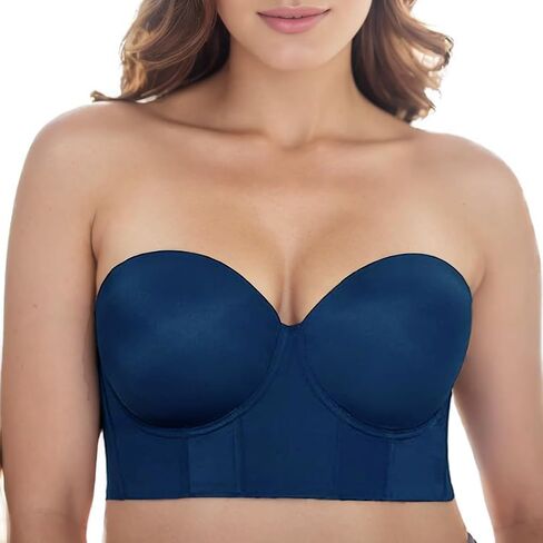 vinnercoco Strapless Bra for Big Bust,Push Up Strapless Bras for Women,Longline Full Coverage Uplift Underwire Bra in Saudi Arabia
