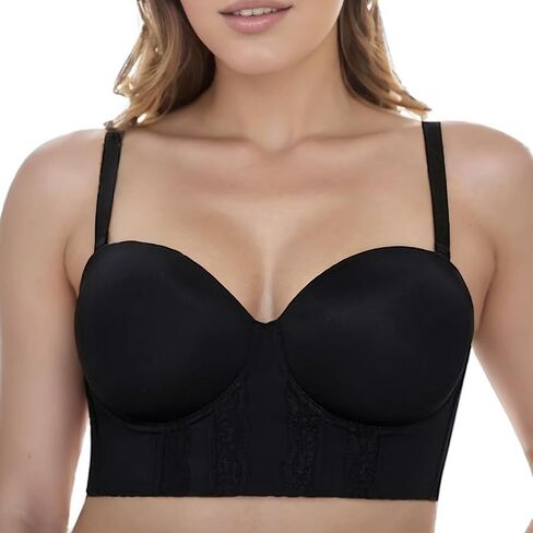 vinnercoco Strapless Bra for Big Bust,Push Up Strapless Bras for Women,Longline Full Coverage Uplift Underwire Bra in Saudi Arabia