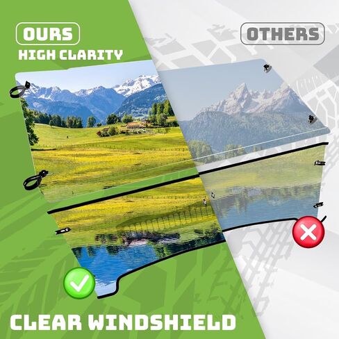 KUAFU Front Vented Windshield Scratch Resistant Compatible with 2004+ John Deere HPX 4x4 XUV 620i, 625i, 825i 850 855D in Saudi Arabia