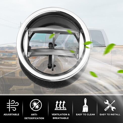 X AUTOHAUX 4 قطعة لوحة القيادة الأمامية تنفيس الهواء سخان التيار المتردد 8L3Z19893BA لينكولن مارك LT 2006-2008 لفورد F-150 2004-2008 التيتانيوم لهجة in Saudi Arabia