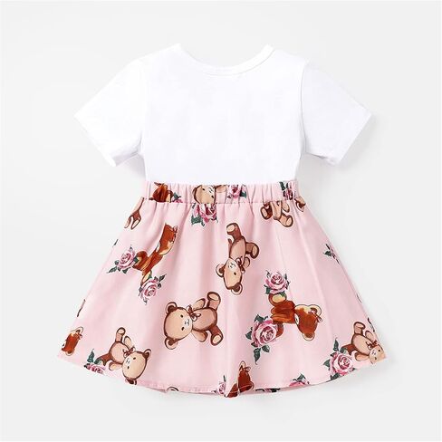 PATPAT Baby Girl Dress Newborn Infant Dress Toddler Girl's Suspender Dress with Bowknot in Saudi Arabia