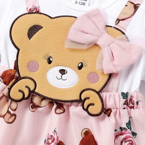 PATPAT Baby Girl Dress Newborn Infant Dress Toddler Girl's Suspender Dress with Bowknot in Saudi Arabia