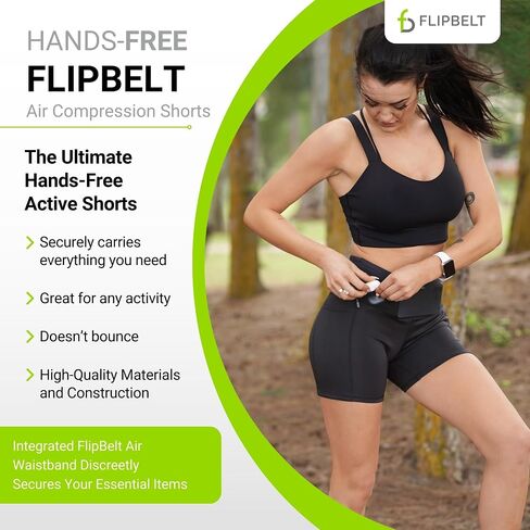 FlipBelt شورت نسائي Air Comp 5 بوصة - أسود - S in Kuwait