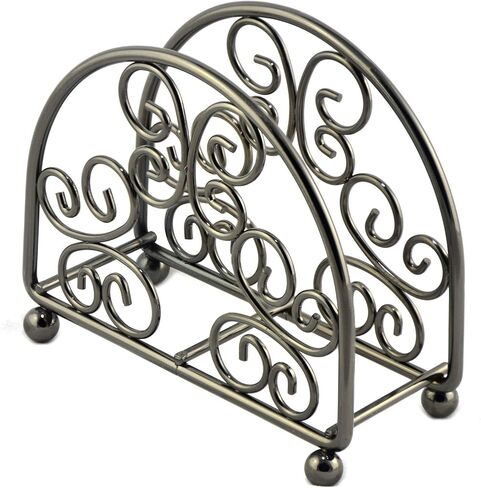 حامل مناديل، حلقات قابلة للطي، لمسة نهائية من النيكل الأسود من الفولاذ المقاوم للصدأ in Kuwait