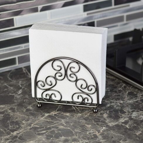 حامل مناديل، حلقات قابلة للطي، لمسة نهائية من النيكل الأسود من الفولاذ المقاوم للصدأ in Kuwait