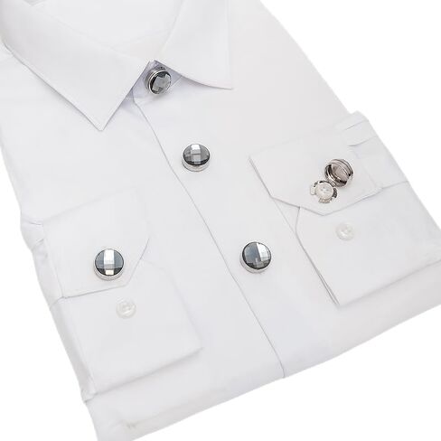 Button cover Cufflink for Men Button cover Dress Shirt and Tux Shirt Accessories Shirt Birthday Christmas Wedding Gifts Used for Shirt cuffs buttons in Saudi Arabia