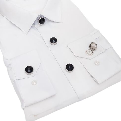 Button cover Cufflink for Men Button cover Dress Shirt and Tux Shirt Accessories Shirt Birthday Christmas Wedding Gifts Used for Shirt cuffs buttons in Saudi Arabia