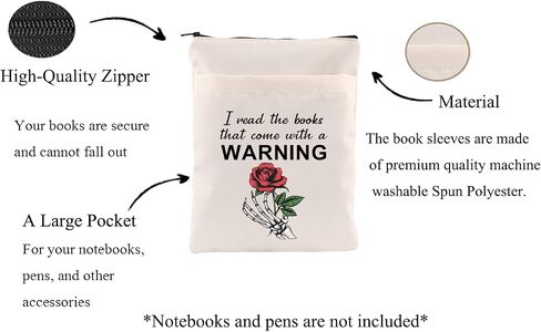 CHOORO Dark Romance Reader Gift Smut Reader Gift I Read the Books That With a Warning Book Sleeve Book Lover Gift (With a Warning-B) in Saudi Arabia