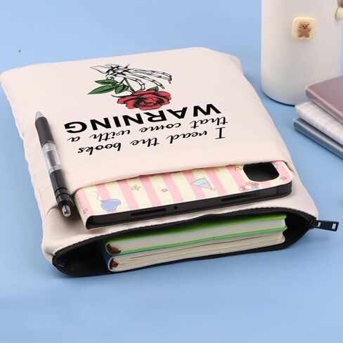 CHOORO Dark Romance Reader Gift Smut Reader Gift I Read the Books That With a Warning Book Sleeve Book Lover Gift (With a Warning-B) in Saudi Arabia