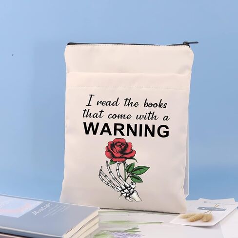 CHOORO Dark Romance Reader Gift Smut Reader Gift I Read the Books That With a Warning Book Sleeve Book Lover Gift (With a Warning-B) in Saudi Arabia