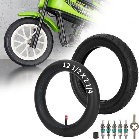 مجموعة إطارات وأنبوب داخلي 12 1/2 × 2 1/4، إطار وأنبوب 12.5 × 2.25 لجيب ماكينة الحلاقة مود بيلا، بيتي، بيسترو، ديزي، هانا، إيزيب، MX125 Dirt Rocket Gas & Electric Scooters دراجات الأطفال in Kuwait