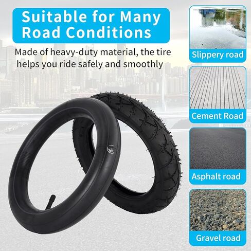 مجموعة إطارات وأنبوب داخلي 12 1/2 × 2 1/4، إطار وأنبوب 12.5 × 2.25 لجيب ماكينة الحلاقة مود بيلا، بيتي، بيسترو، ديزي، هانا، إيزيب، MX125 Dirt Rocket Gas & Electric Scooters دراجات الأطفال in Kuwait