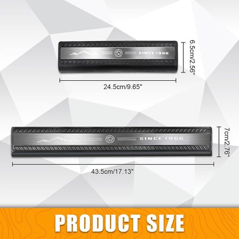 Door Sill Protector 4PCS Door sill Entry Guards Cover for Ford Bronco 4 Door 2021 2022 2023 Accessories (Metal Trim) in Saudi Arabia