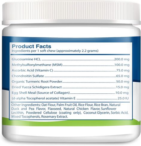Herbion Pets Joint Care Chews with Glucosamine & Turmeric, 120 Soft Chews, MSM & Chondroitin for Pain Relief, Improves Mobility, Supports Healthy Joints, Made in The USA - for Dogs 12 Weeks+ in Kuwait