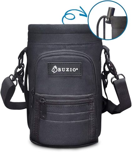 BUZIO Water Bottle Holder Carrying Pouch for 40 oz Bottles - Carry, Protect and Insulate Your Flask with This Military Grade Carrier an Adjustable Padded Shoulder Strap in Saudi Arabia
