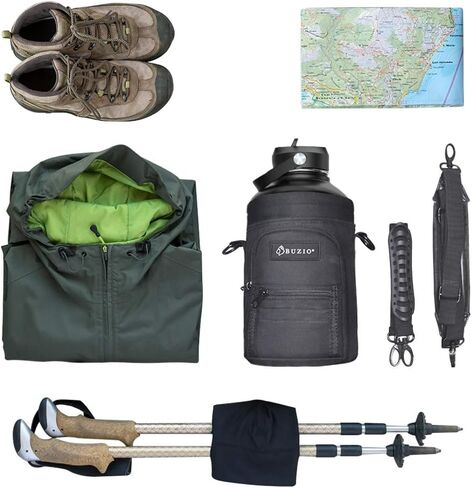 BUZIO Water Bottle Holder Carrying Pouch for 40 oz Bottles - Carry, Protect and Insulate Your Flask with This Military Grade Carrier an Adjustable Padded Shoulder Strap in Saudi Arabia