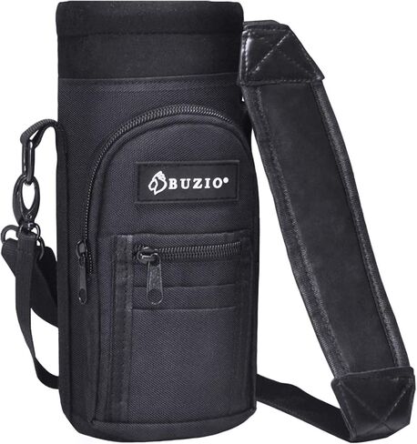 BUZIO Water Bottle Holder Carrying Pouch for 40 oz Bottles - Carry, Protect and Insulate Your Flask with This Military Grade Carrier an Adjustable Padded Shoulder Strap in Saudi Arabia