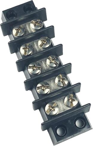 Marine Grade Terminal Block Buss Bar Dinkle BusBar Nickel Plated Brass Handles 12V UL 18-10AWG 35A 600V BussBar (Terminal Block 3 Circuit) in Saudi Arabia
