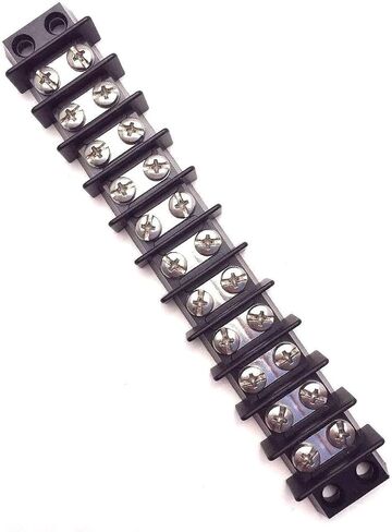 Marine Grade Terminal Block Buss Bar Dinkle BusBar Nickel Plated Brass Handles 12V UL 18-10AWG 35A 600V BussBar (Terminal Block 3 Circuit) in Saudi Arabia