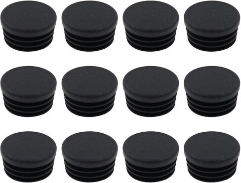 Round Plastic Plug,TTZEZE OD:28mm/1.1''Pipe Tubing End Cap Black Round End Caps,Chair Glide Insert Furniture Finishing Plug for Round Metal Tube,12 PCS in Saudi Arabia