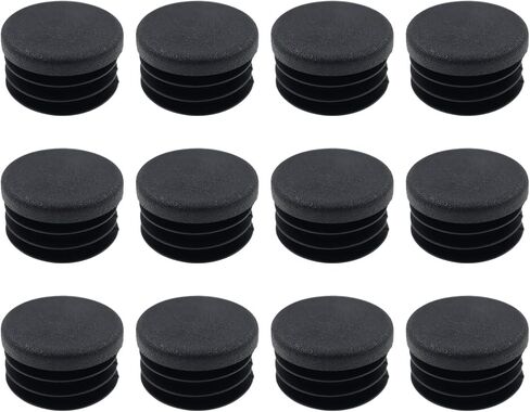 Round Plastic Plug,TTZEZE OD:28mm/1.1''Pipe Tubing End Cap Black Round End Caps,Chair Glide Insert Furniture Finishing Plug for Round Metal Tube,12 PCS in Saudi Arabia