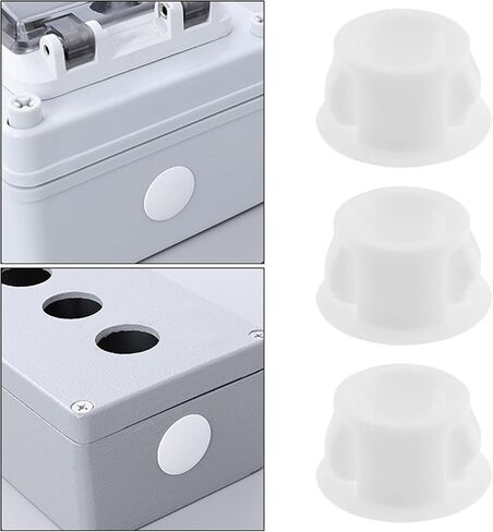 SING F LTD 100 قطعة من سدادات ثقب البلاستيك البديلة، سدادات ثقب من النوع المتدفق، سدادات كبس للأثاث، عمود سياج، ملحقات أغطية نهاية للخزانات وإطارات النوافذ باللون الأبيض in Kuwait