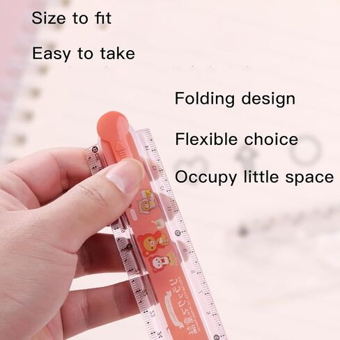 2 Pack Cute Ruler Cartoon Animal Print Rulers, Plastic Ruler Metric Ruler Stationery Drawing Rulers Drafting Tools Drafting Kits for Home Office, Style Random in Kuwait