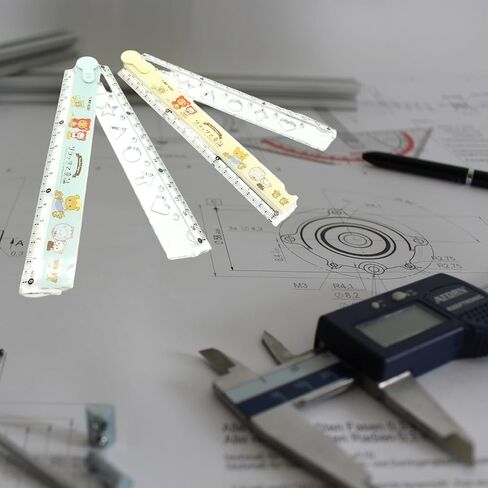 2 Pack Cute Ruler Cartoon Animal Print Rulers, Plastic Ruler Metric Ruler Stationery Drawing Rulers Drafting Tools Drafting Kits for Home Office, Style Random in Kuwait