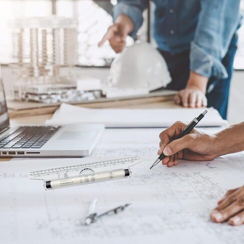 مسطرة دوارة Aixuandocr، مسطرة قياس متوازية، مسطرة رسم متعددة الأغراض للصياغة والقياس والخط والفن - 12 بوصة in Kuwait