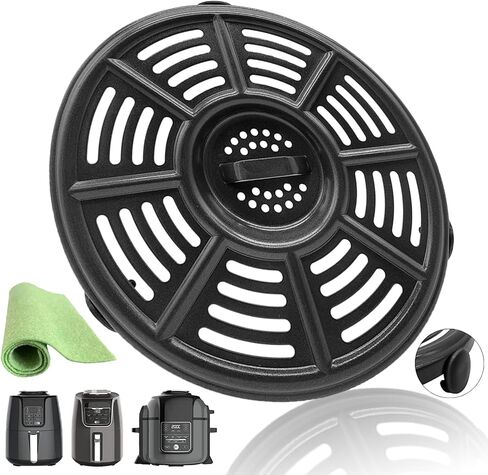 Gtiyzfae 8.2IN Air Fryer Crisper Tray for Ninja AF101 4QT AF161 AF150 XL 5.5QT Air Fryers, Premium Nonstick Air Fryer Grill Crisper Plate Pan Grate Insert Rack for Ninja FD302 Foodi Pressure Cooker in Saudi Arabia